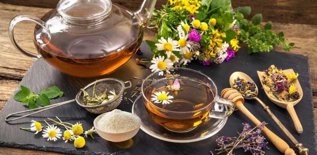 مصرف دمنوش به همراه پودر عسل